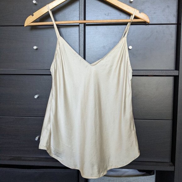Reformation Tank 100% Silk Teddy Tank Top Cami Ivory Small - Picture 3 of 6